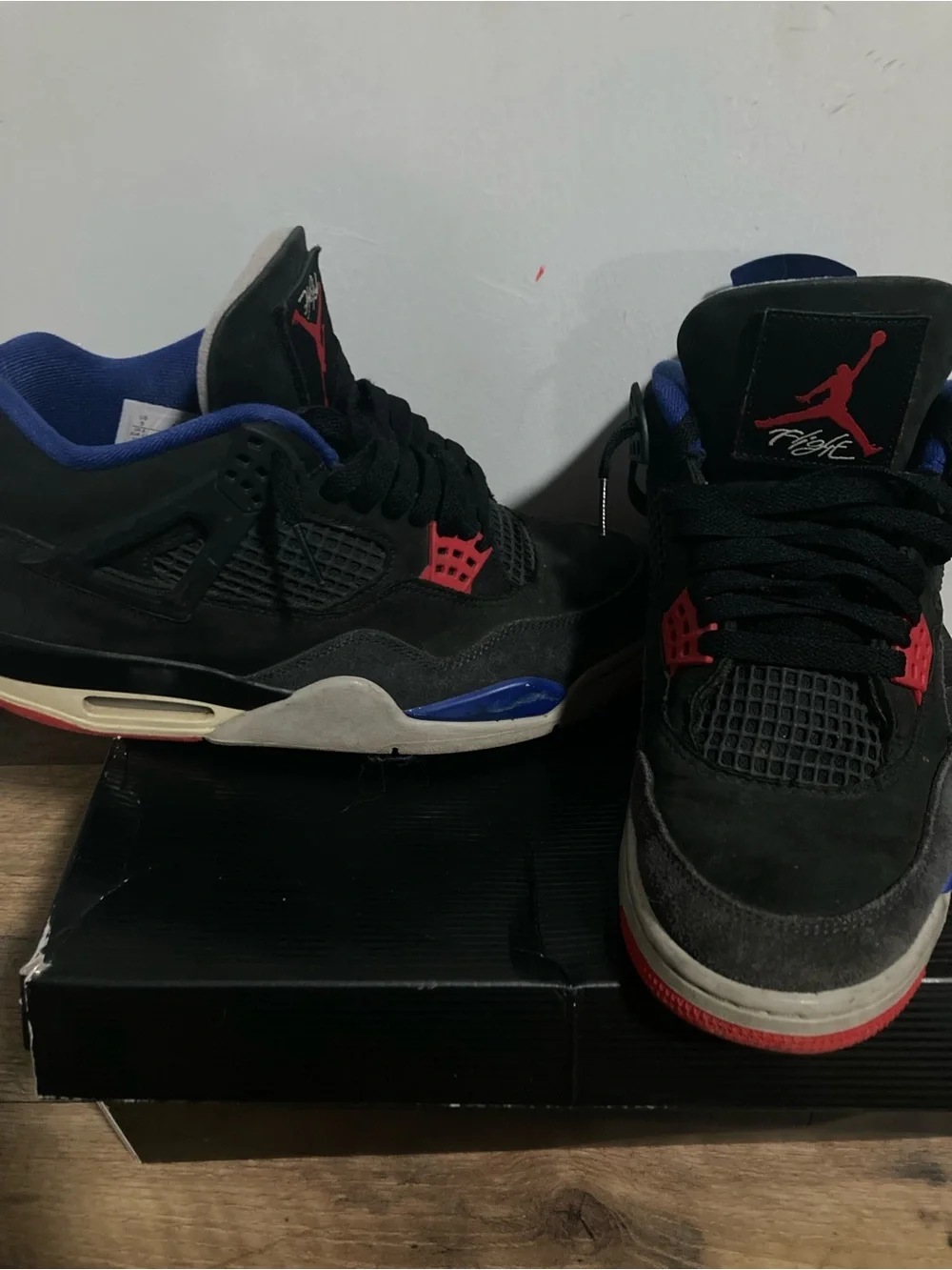 Jordan Air Jordan 4 Retro Black/Fire Red/Deep Royal Blue